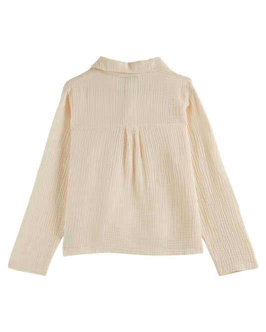 cotton gauze shirt | crème