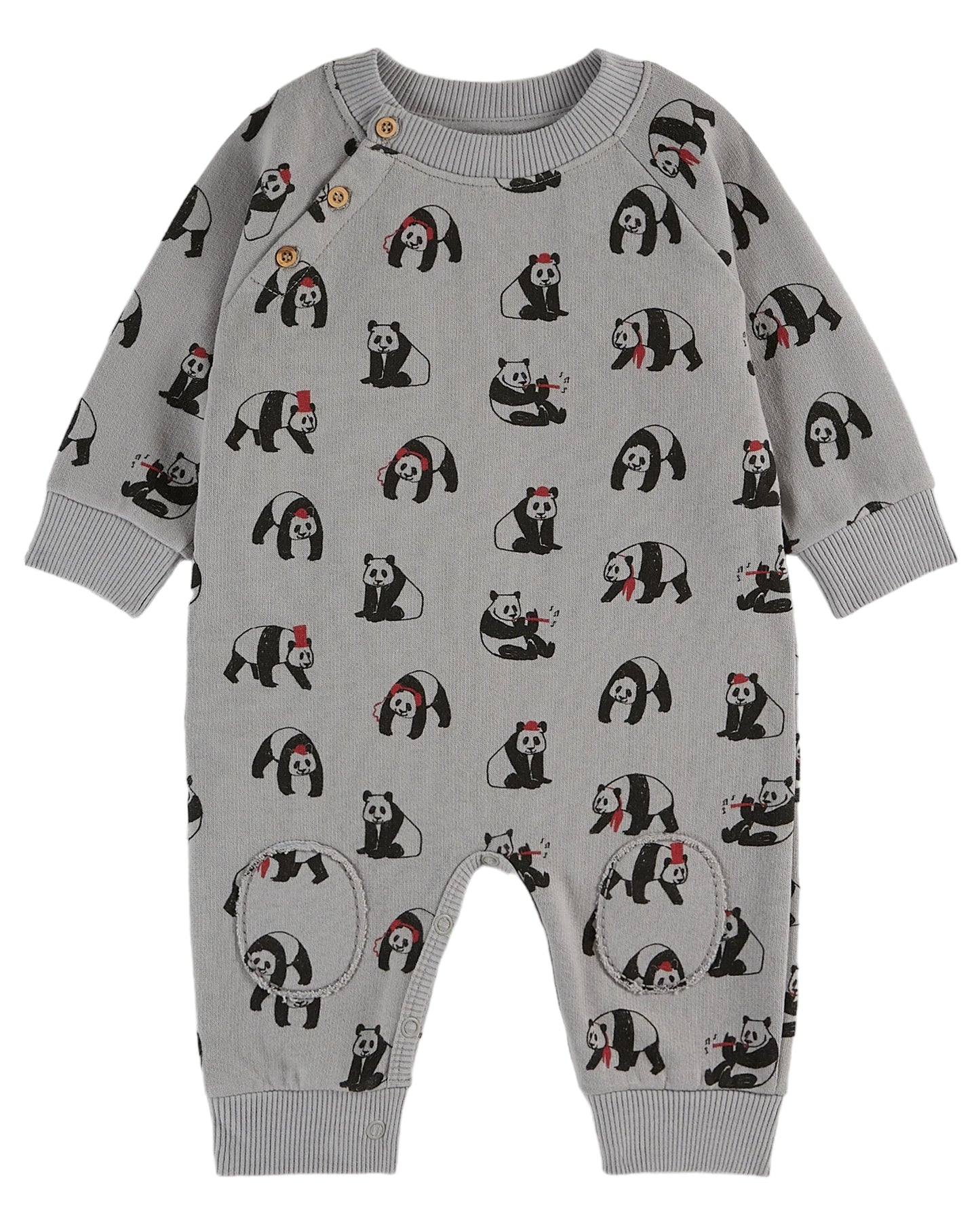 fleece panda jumpsuit