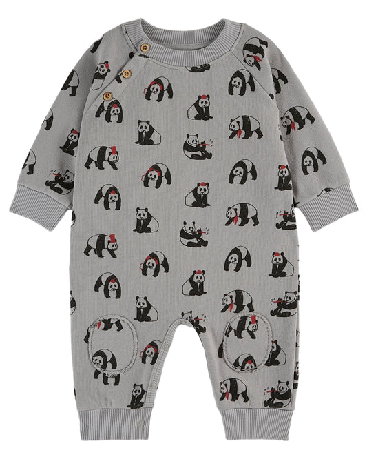 fleece panda jumpsuit