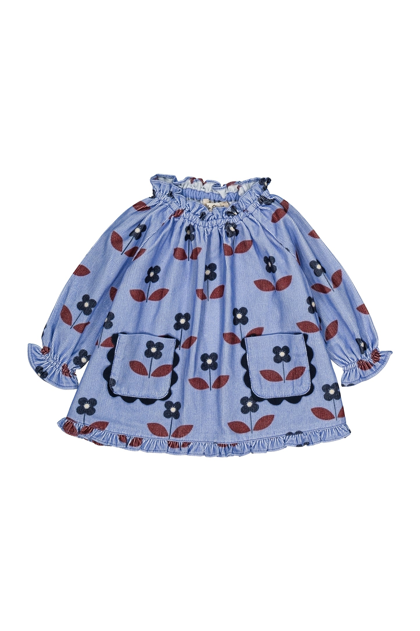 alouette baby dress | flora blue