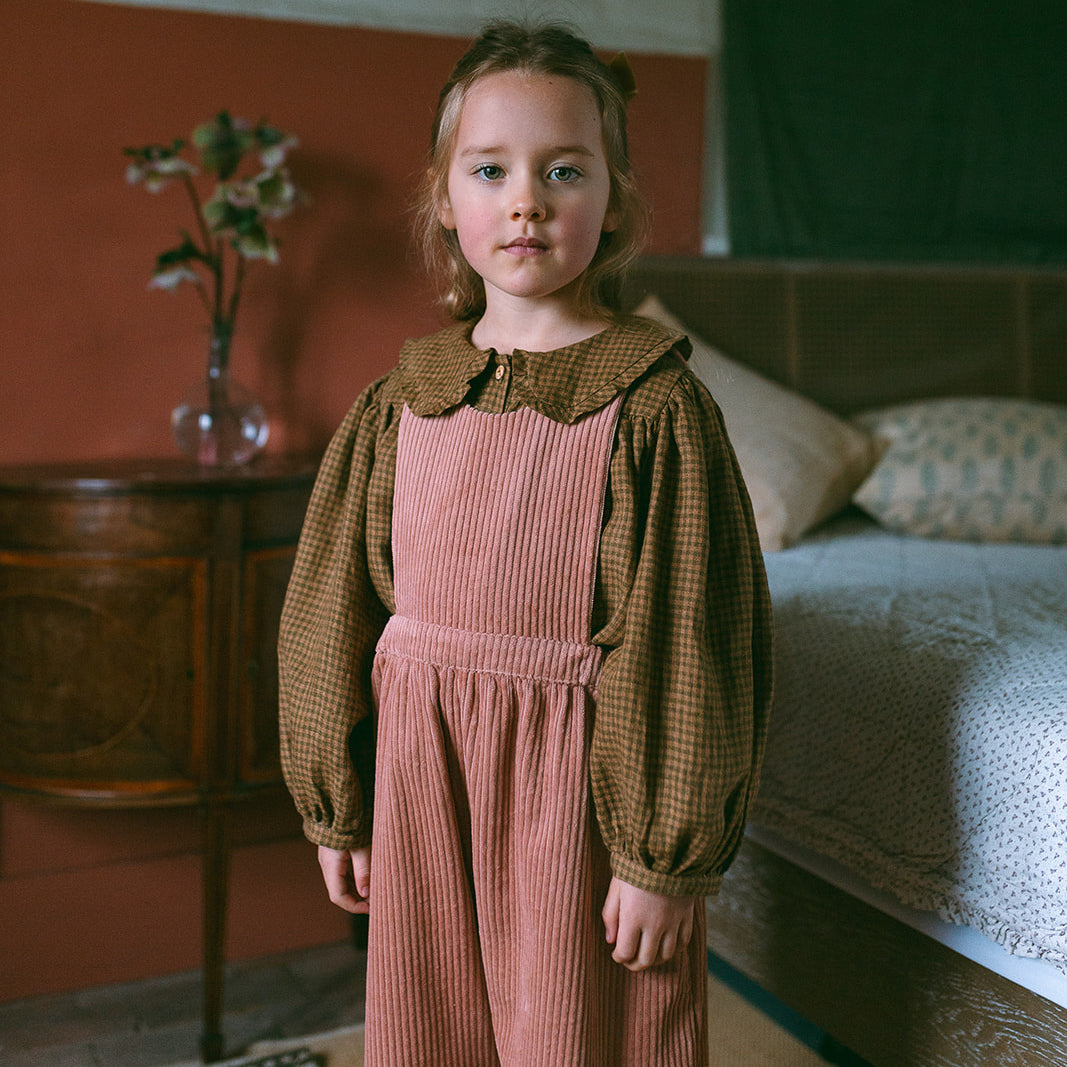 duck duck goose blouse | nut brown mini check