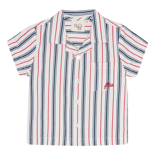 miles short sleeve shirt | red + blue