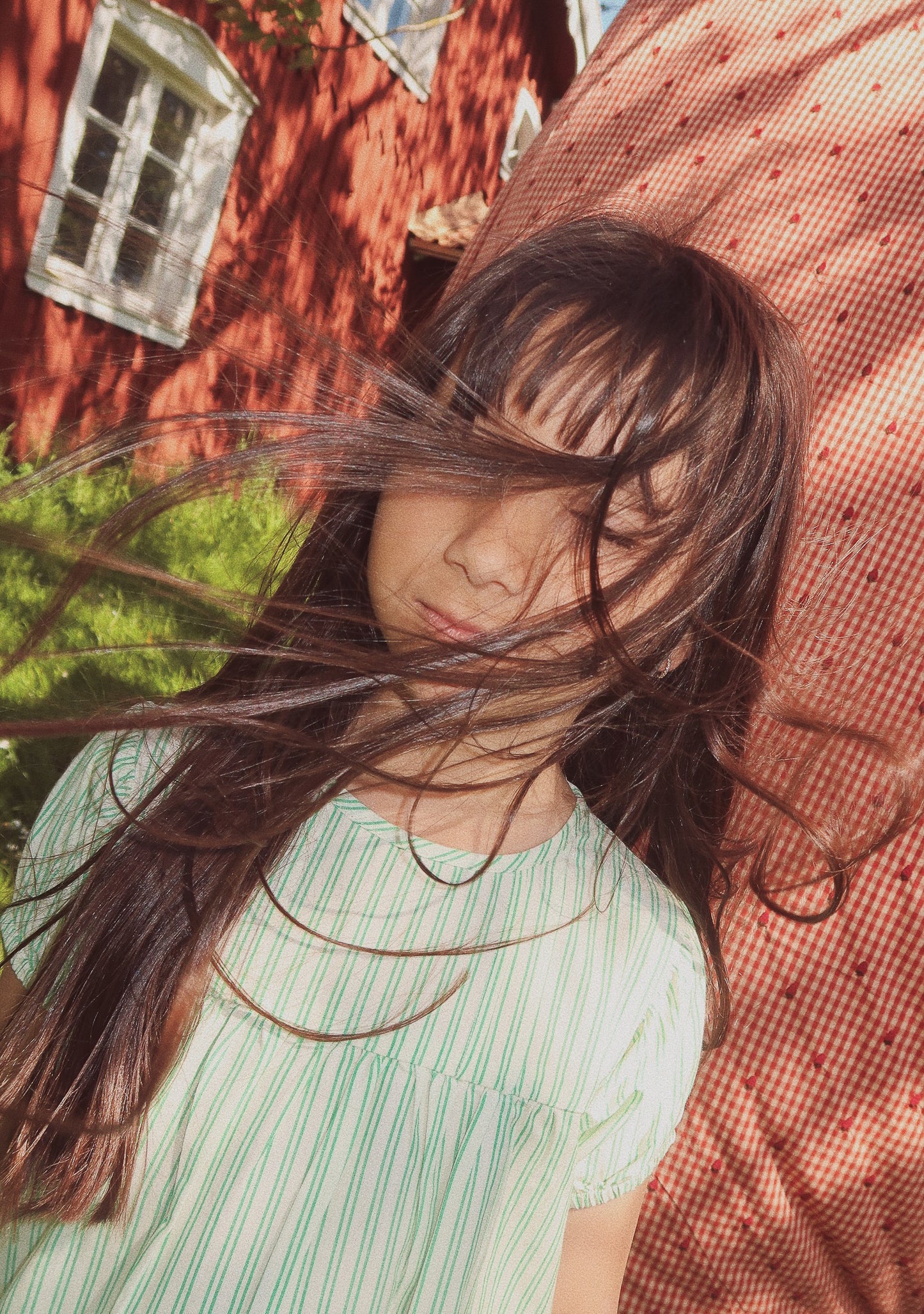 james short sleeve dress | green + cloud