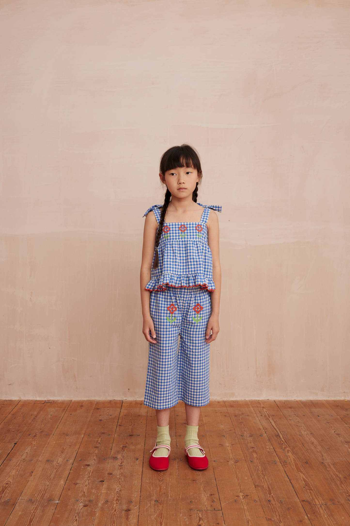 lucie blouse | gingham blue