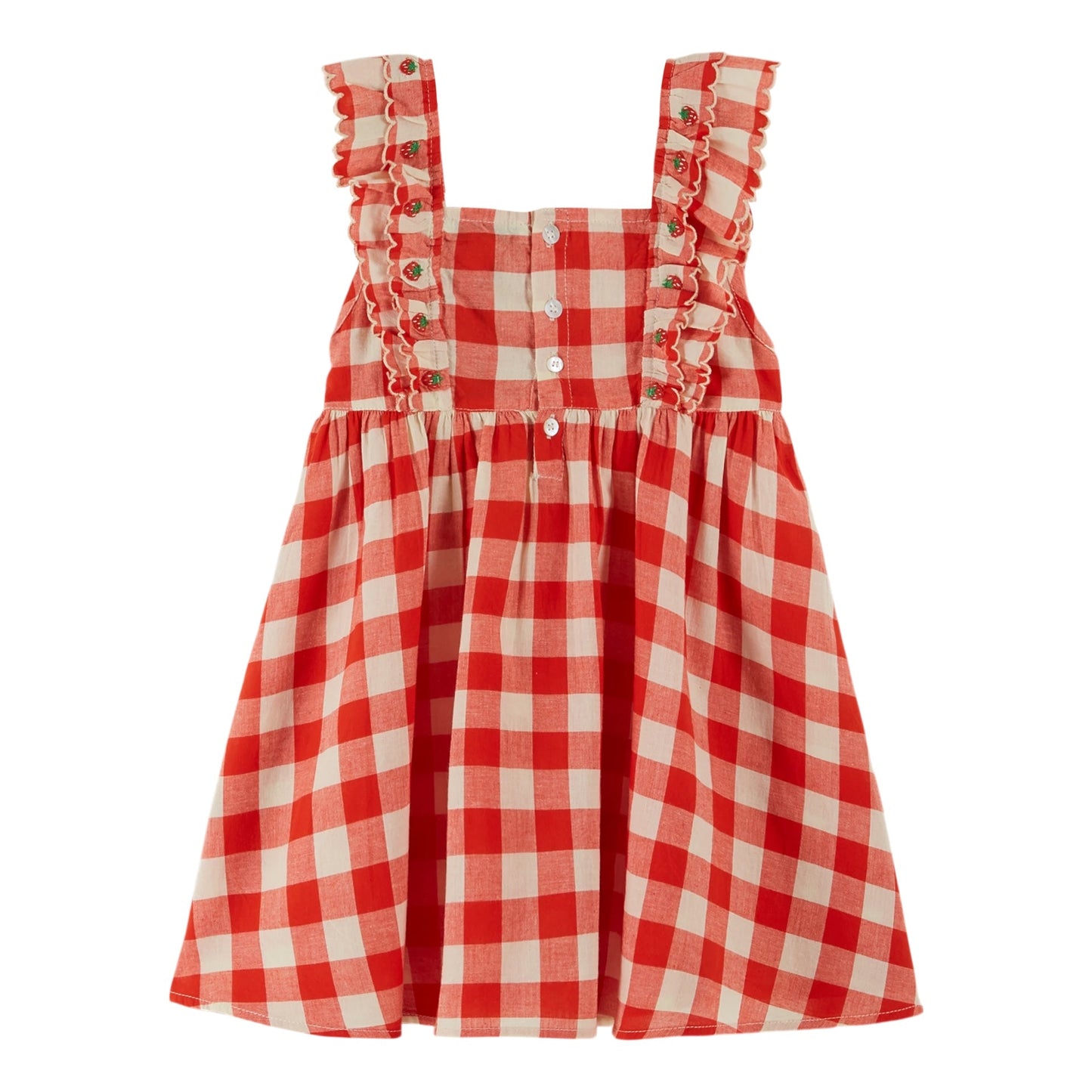 checked embroidered dress | vichy rogue