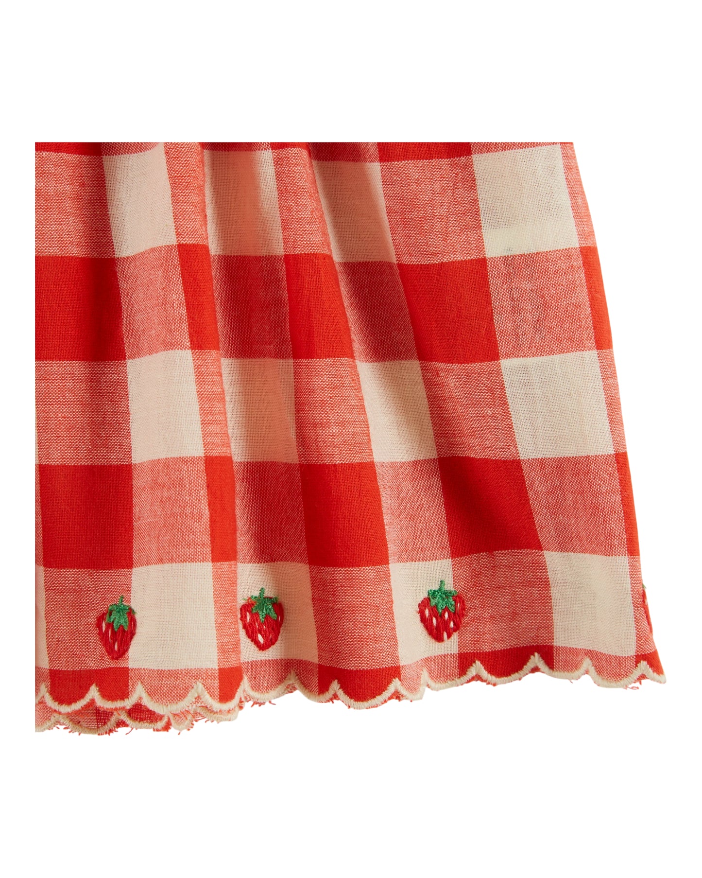 embroidered strap top | strawberry