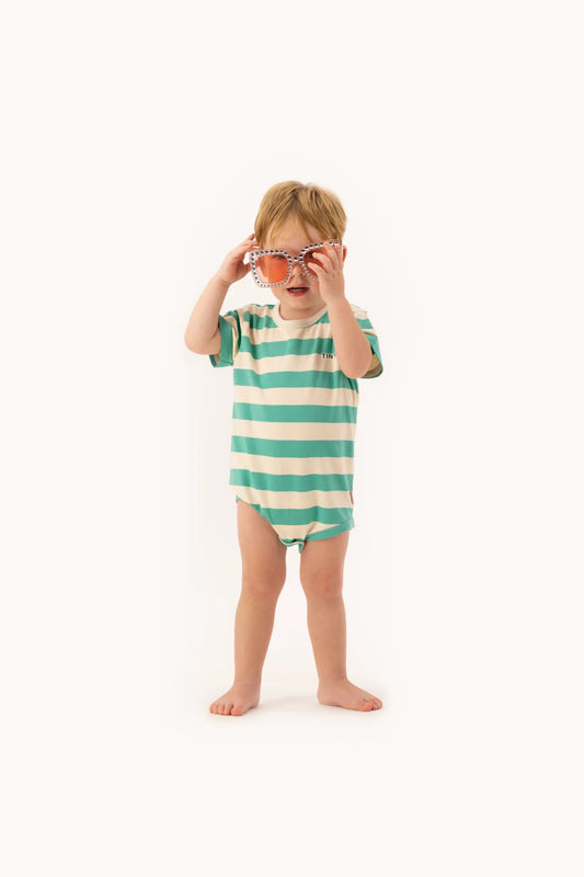 stripes body | light cream + emerald