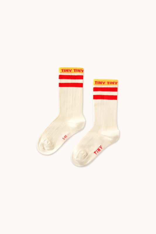 tiny medium height socks | summer red