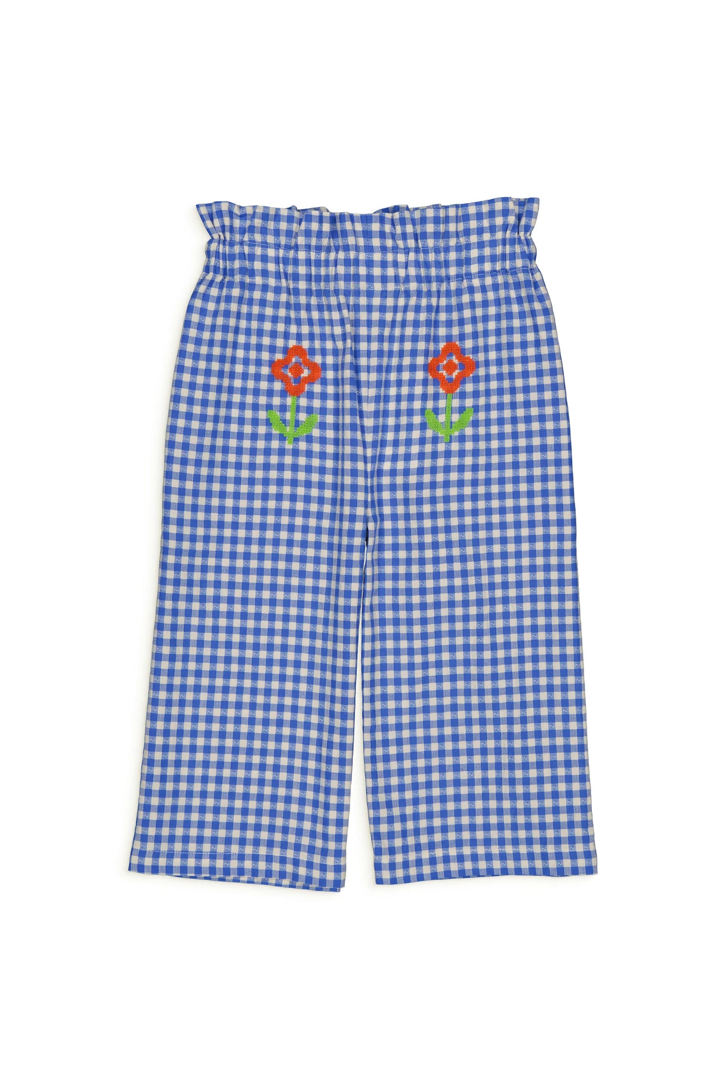 lizy short pant | gingham blue