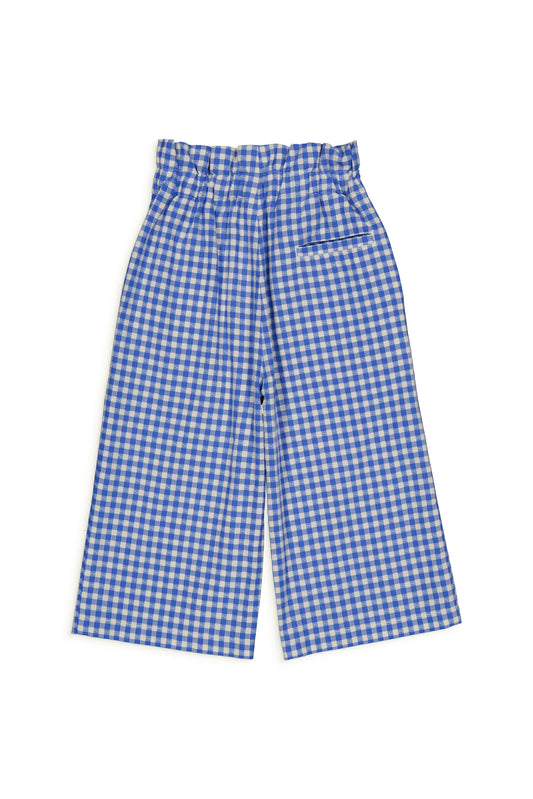 lizy short pant | gingham blue