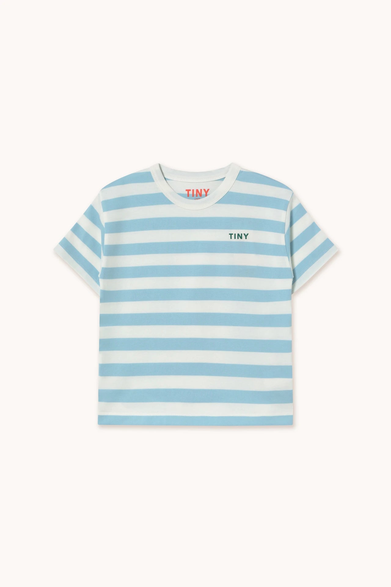 stripes tee | dusty blue & off white
