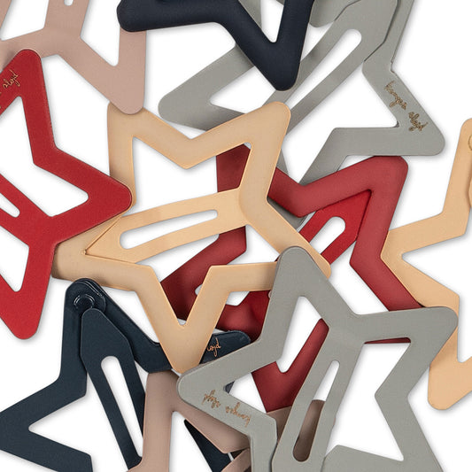 10 pack junior star hair clips