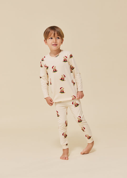 basic blouse & pants set | christmas teddy