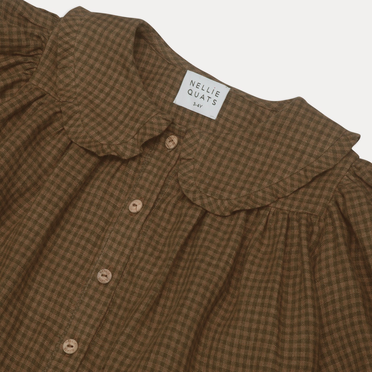 duck duck goose blouse | nut brown mini check