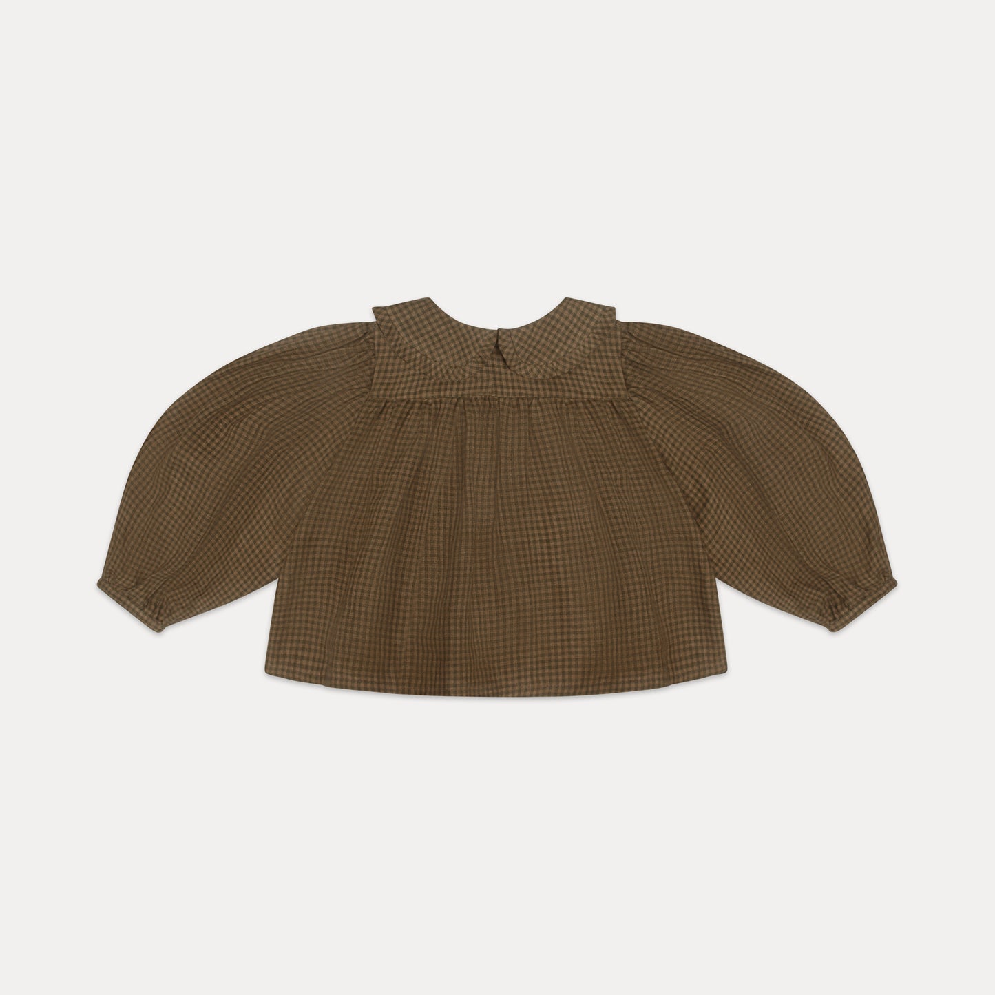 duck duck goose blouse | nut brown mini check