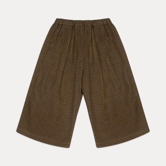 chess trousers | nut brown mini check