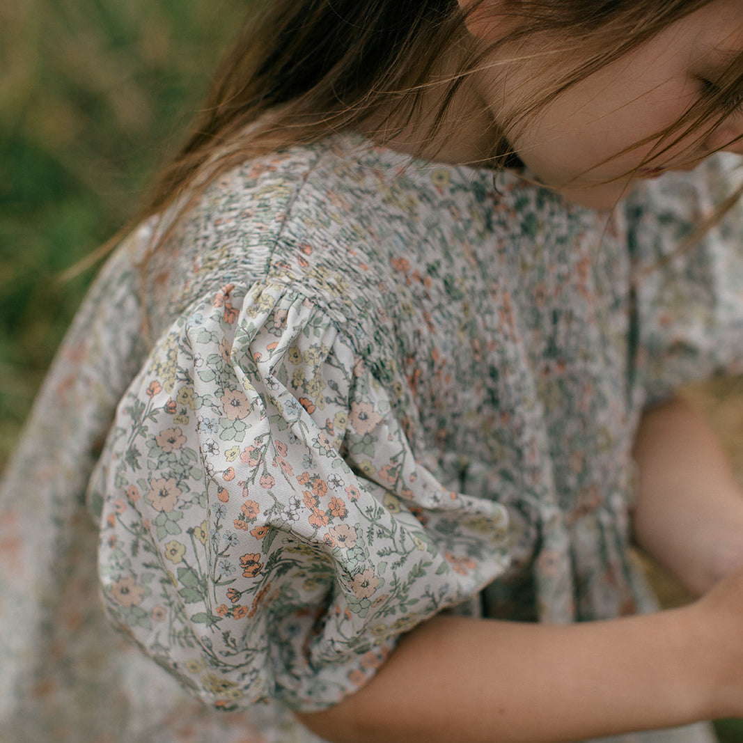 ottilie dress | wild strawberry floral organic cotton