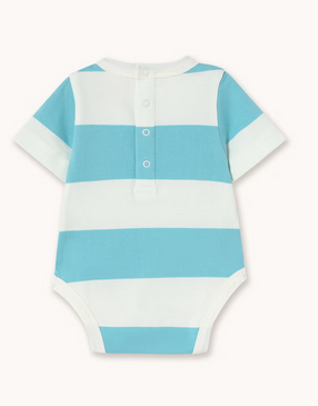 stripes knit body | cyan
