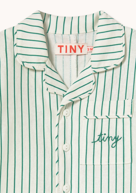 emerald stripes baby body | dark emerald