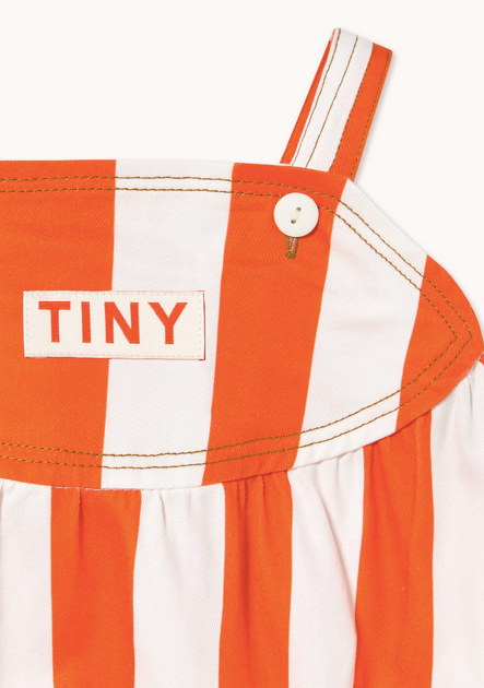twill stripes baby body | summer red