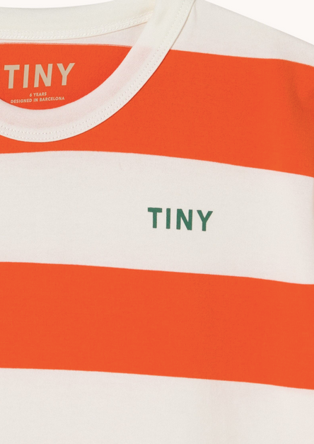 stripes knit tee | summer red