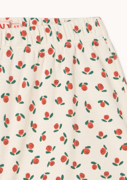 tiny roses rib shorts | off white