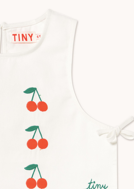 mini cherries twill top| off white