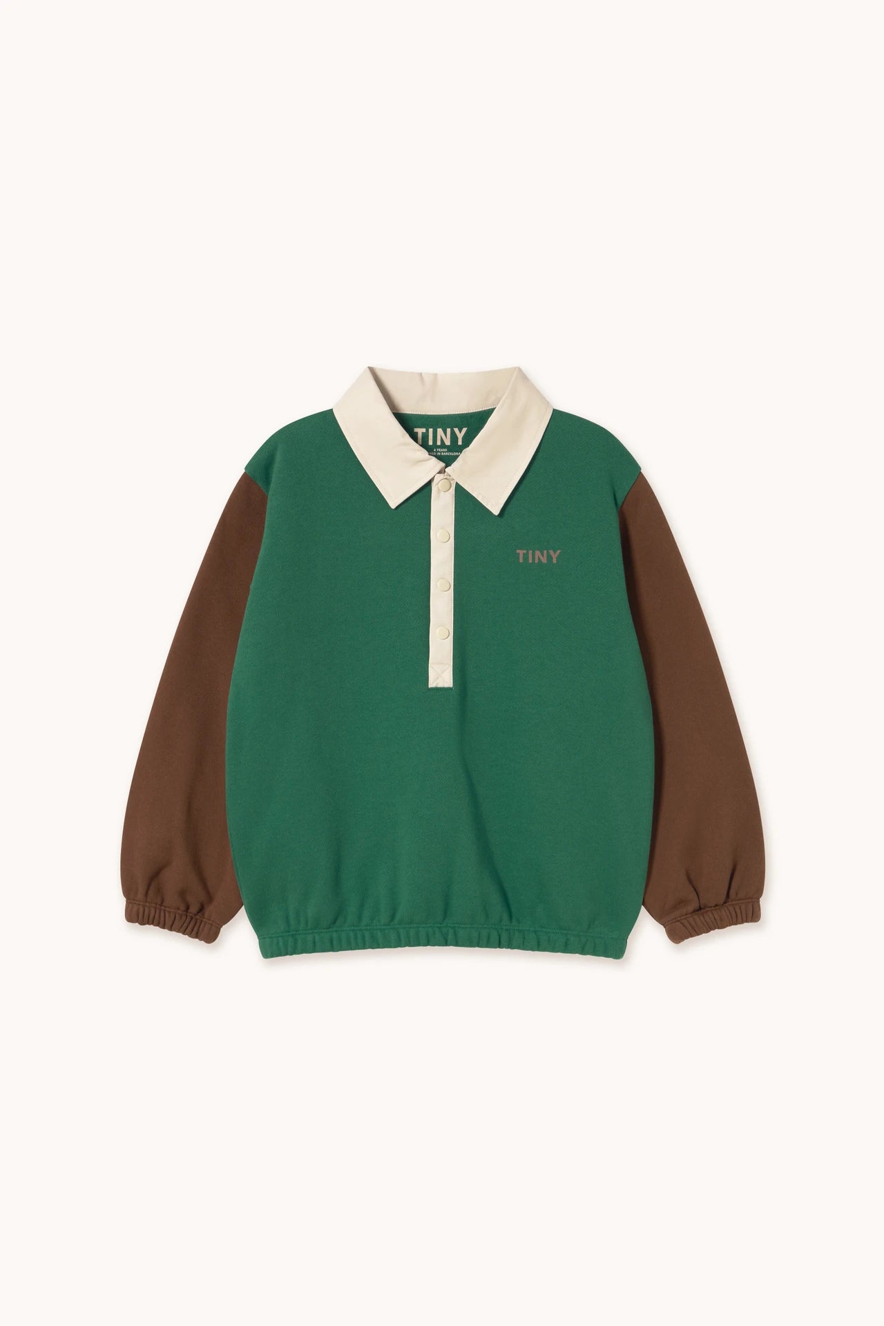 color block polo sleeve tee