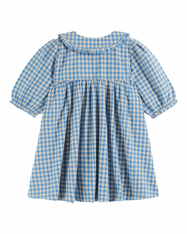 gingham wide dress | vichy lagoon