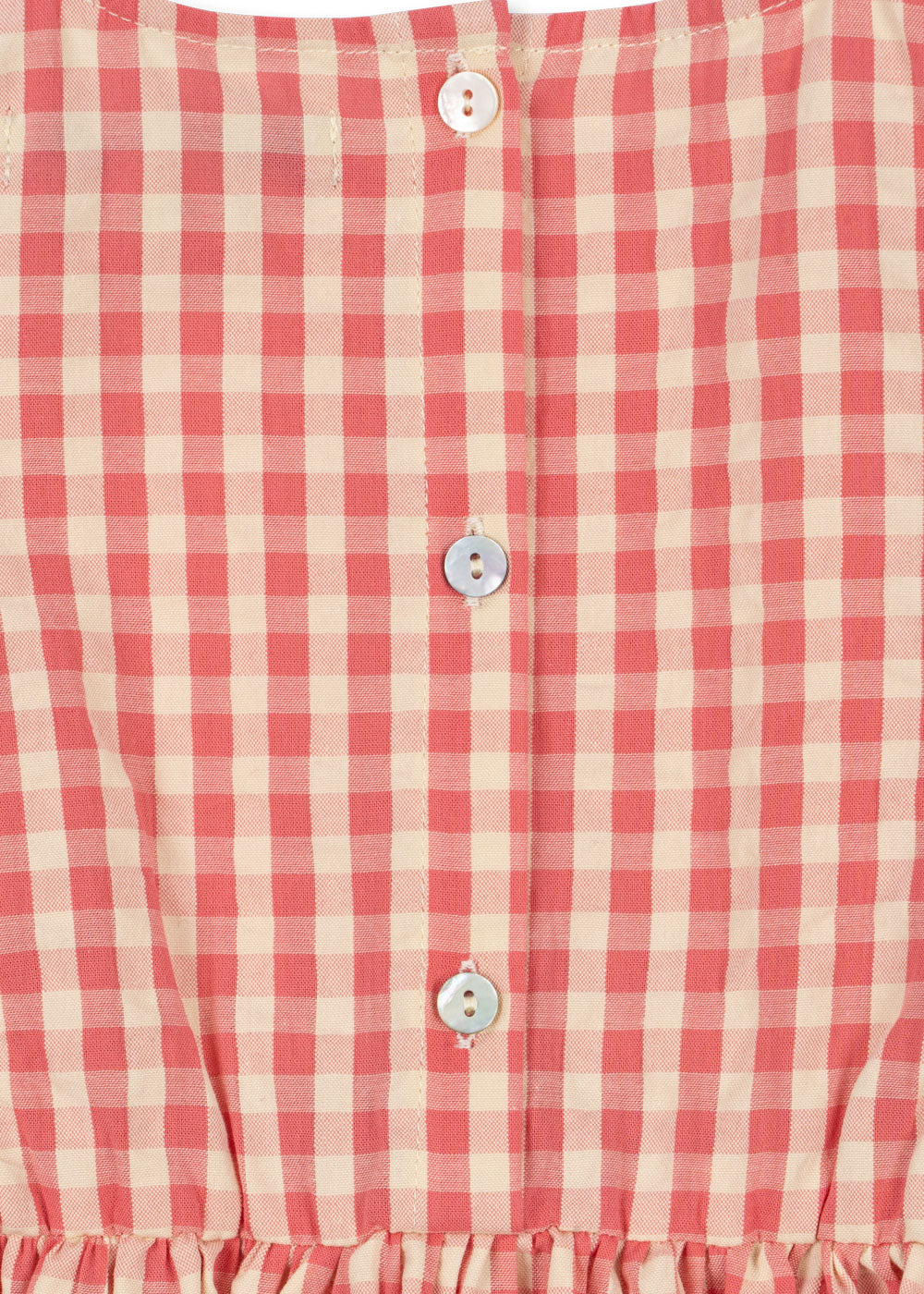 kim frill dress | flamingo plume check