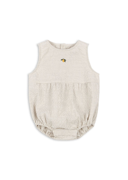 elliott romper | quarry stripe