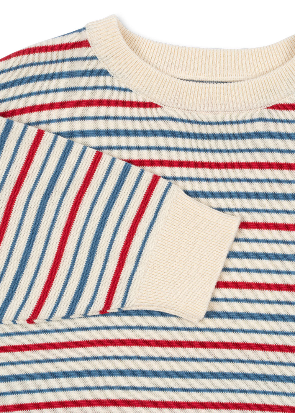 manis knit polo | antique stripe