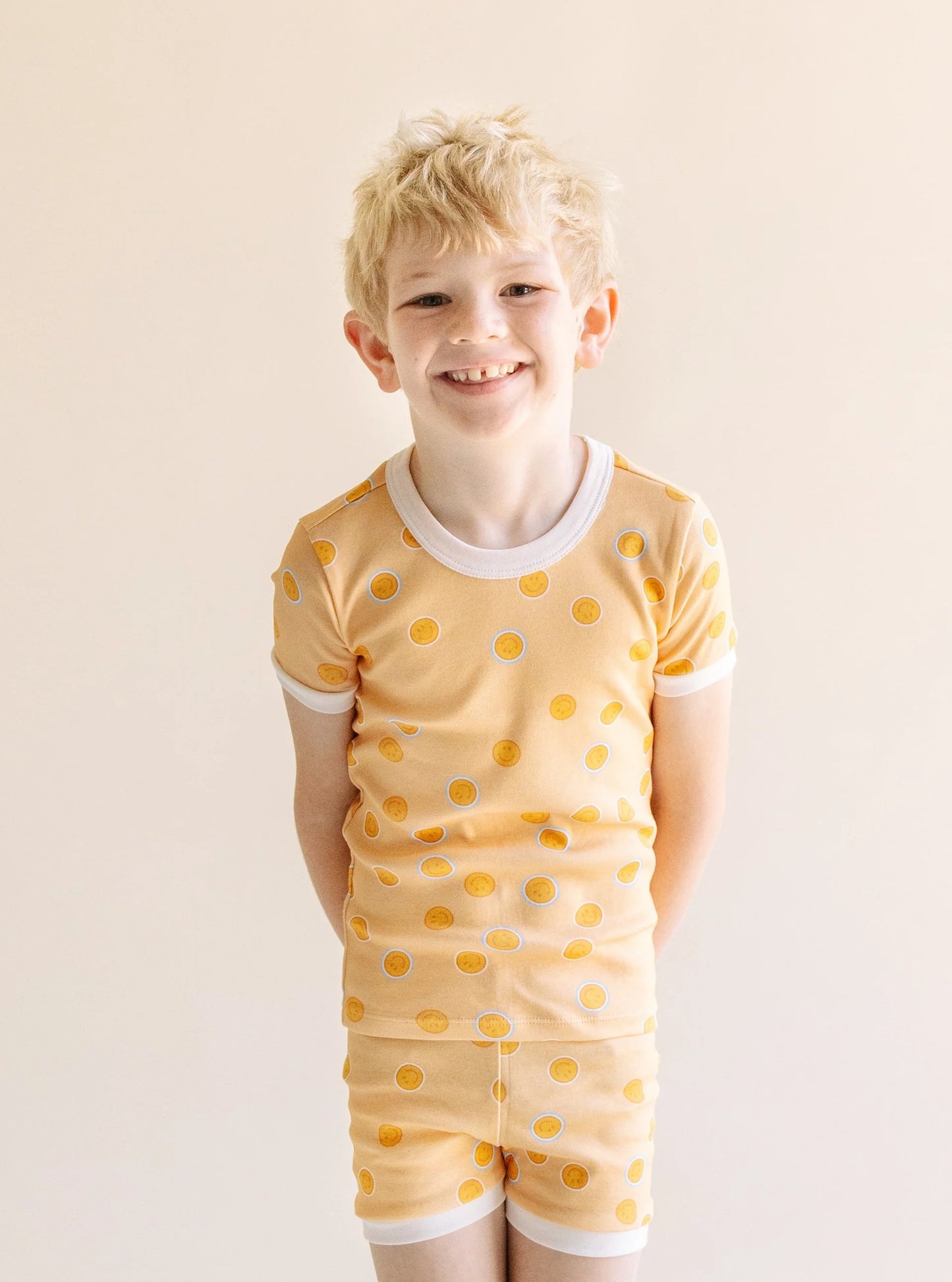 short set pajamas | smiley