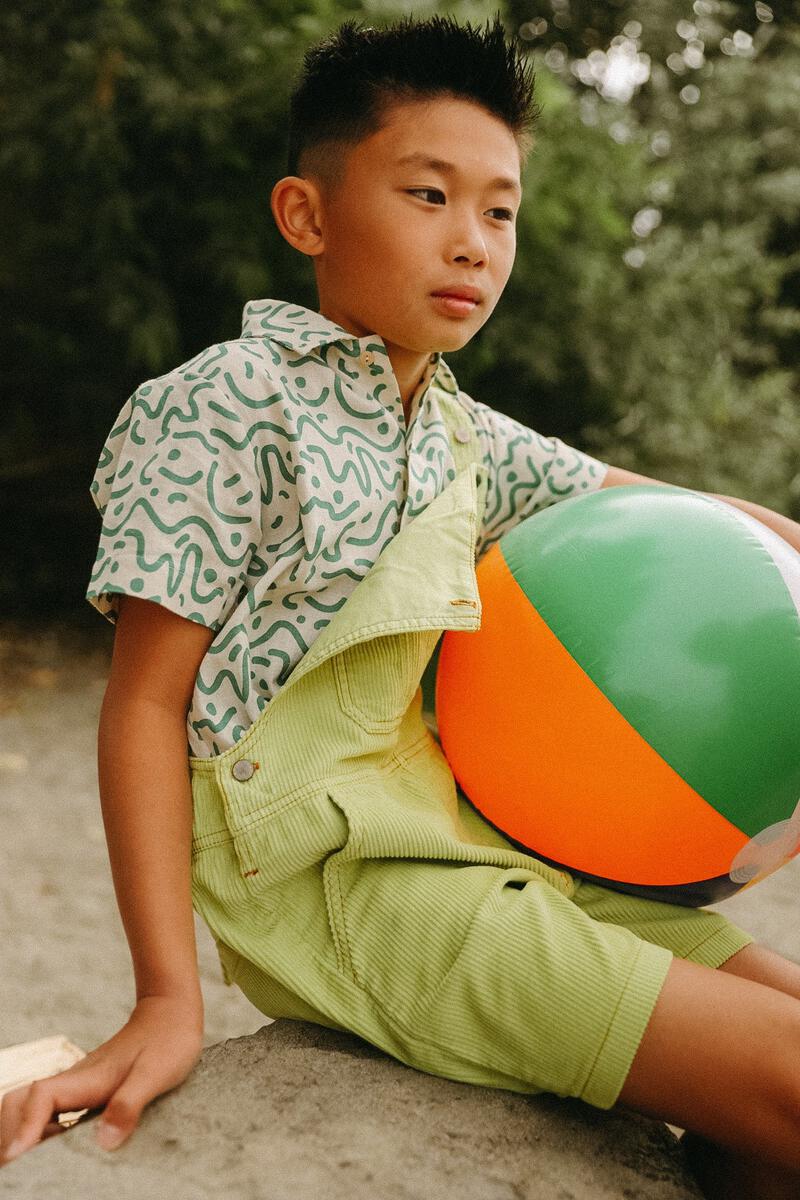 woven button up | abstract