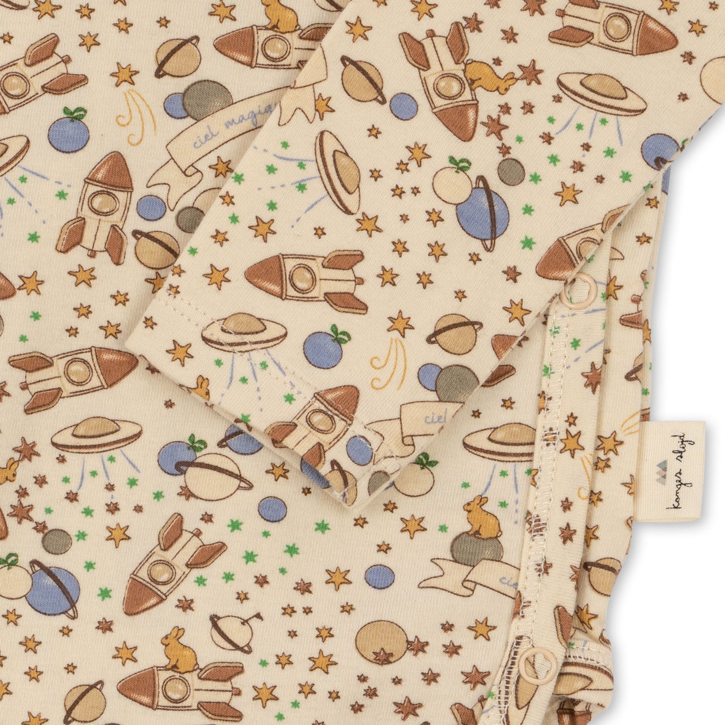 basic long sleeve newborn body | ciel magique bleu