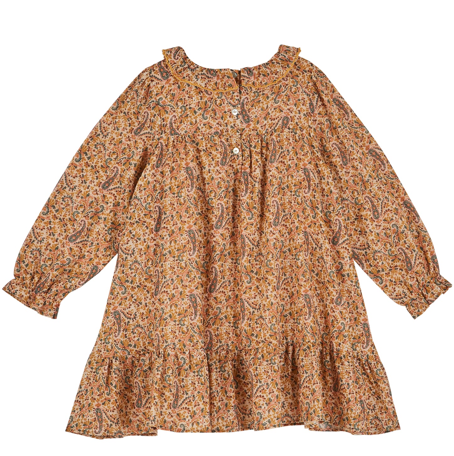 beige cotton voile dress