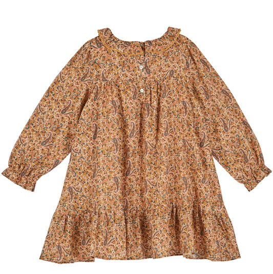 beige cotton voile dress