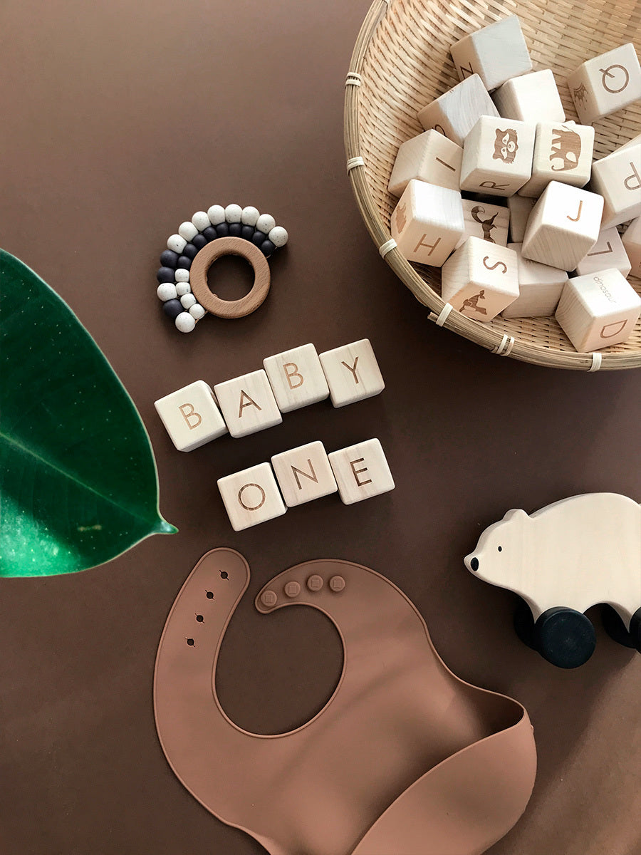 wooden alphabet block set