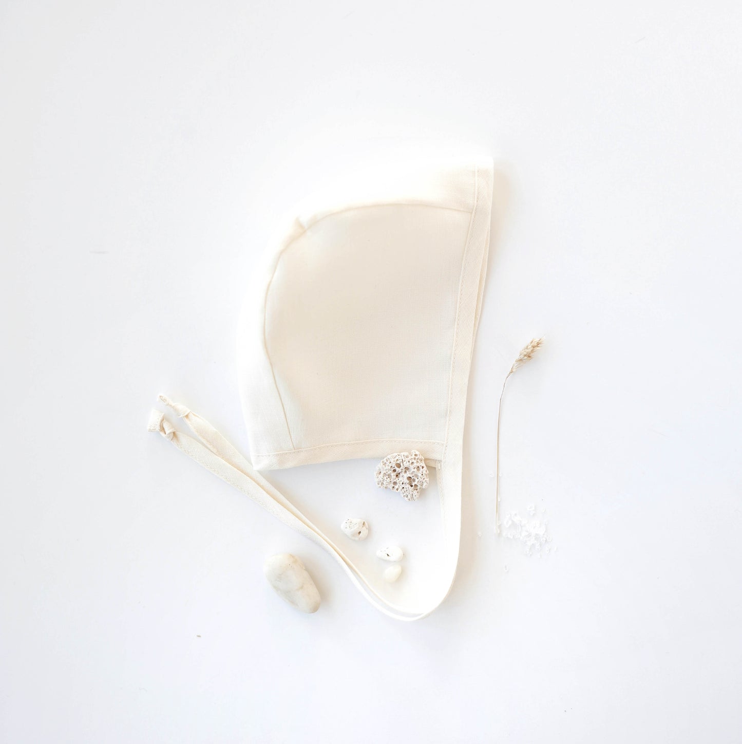 linen bonnet | ivory