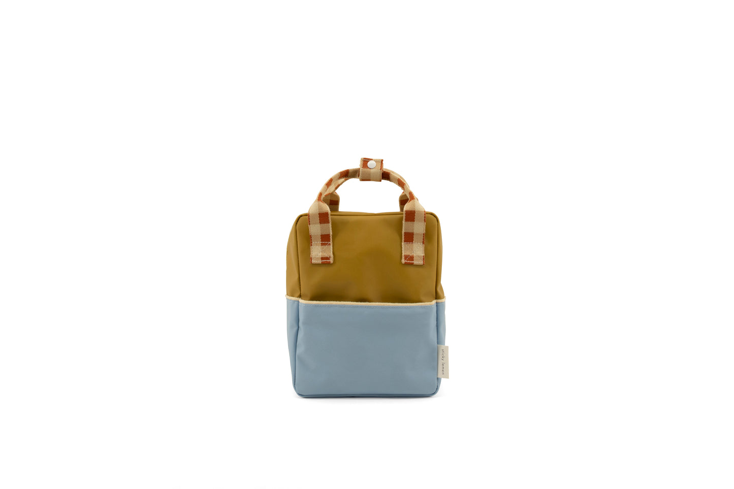 small backpack | blue berry + willow brown + pear green