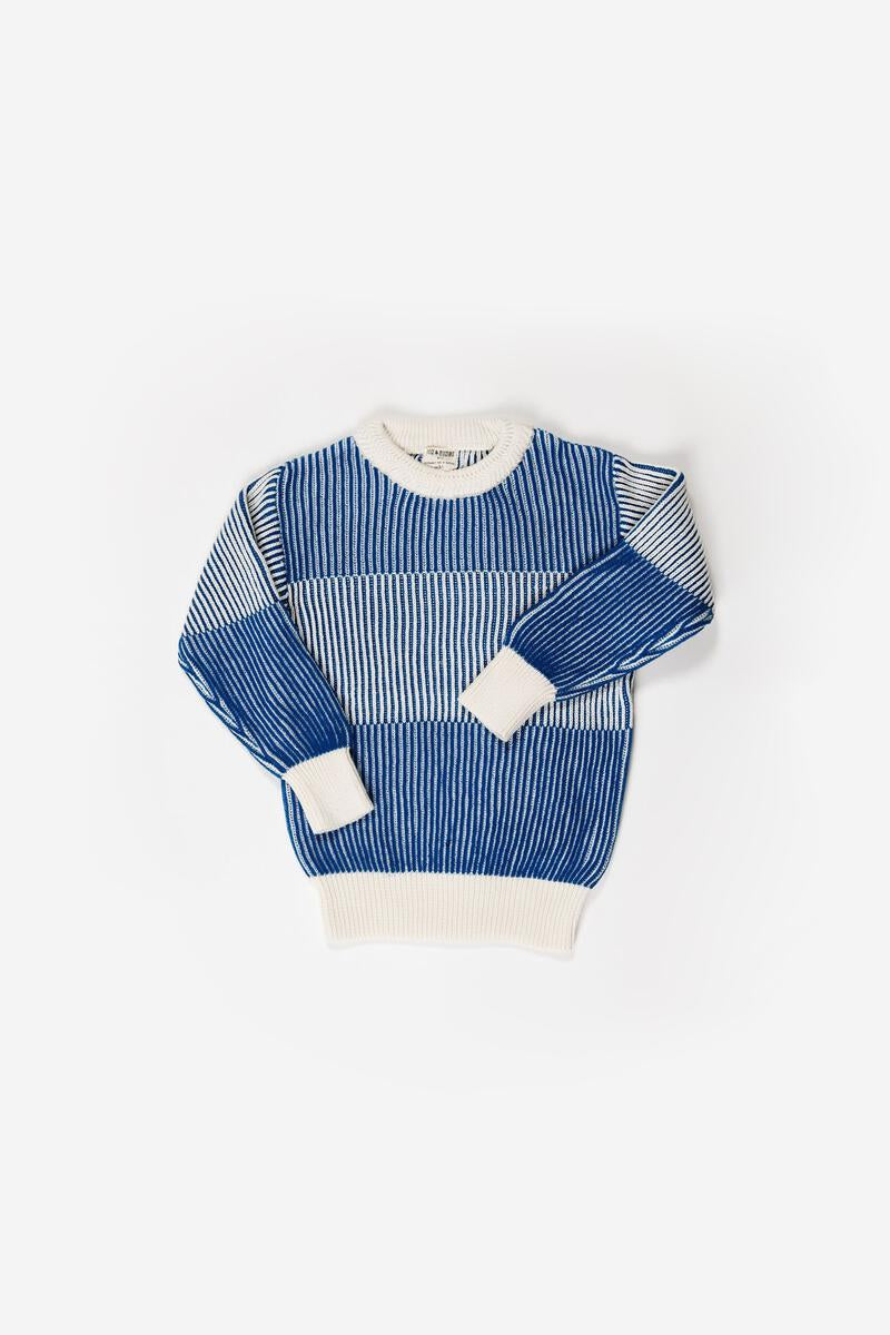 stripe loop sweater | cobalt