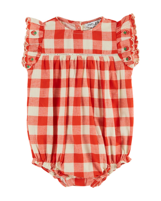 combibloomer | embroidered red gingham