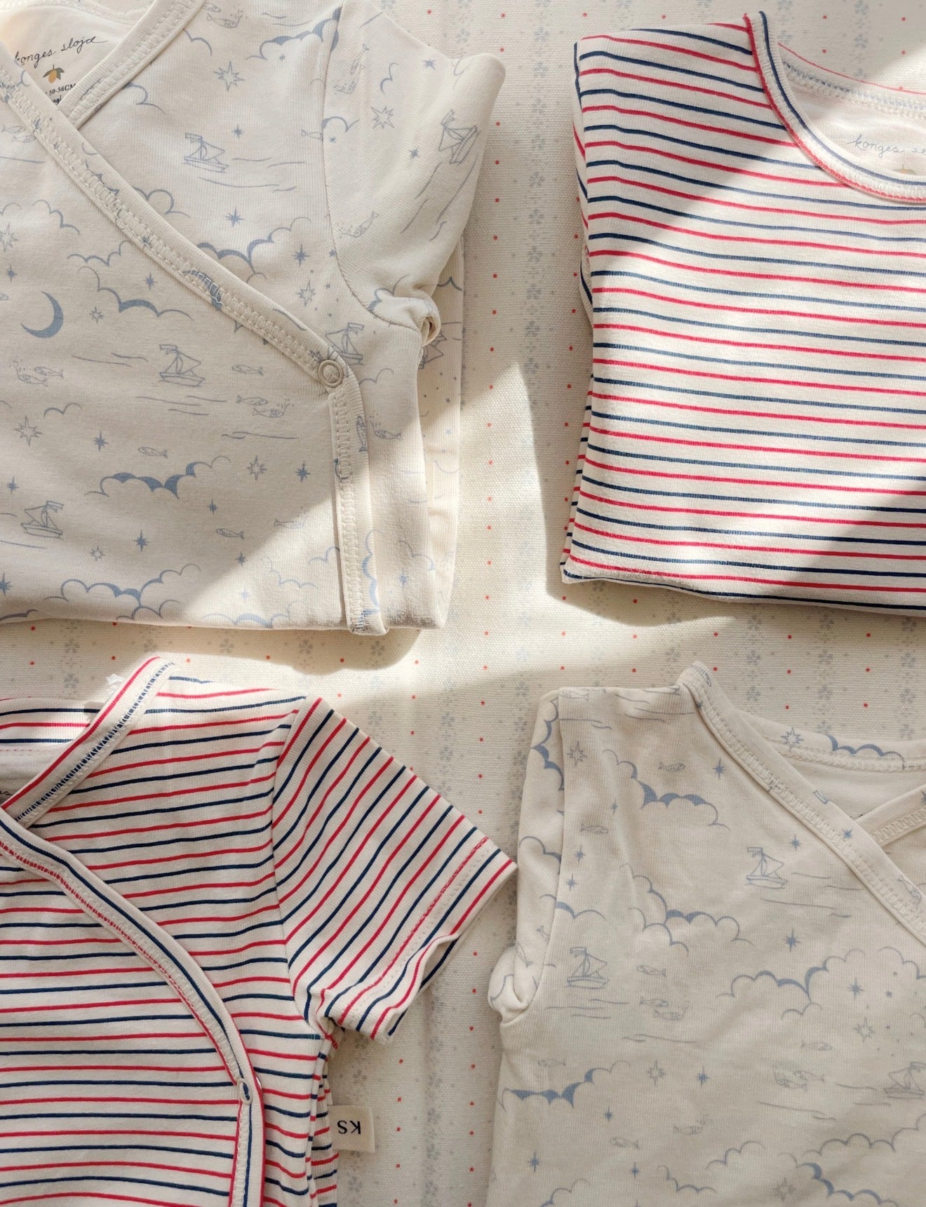 long sleeve newborn body | stripe tricolore petit
