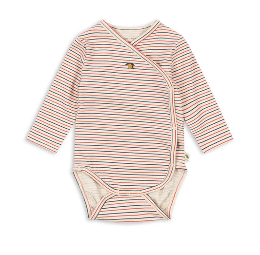 long sleeve newborn body | stripe tricolore petit