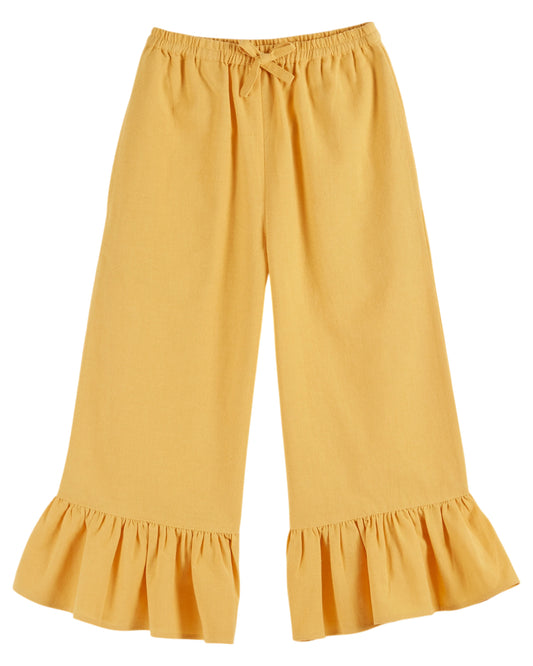 trousers | yellow frill