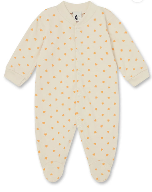 baby sleepsuit | golden hearts