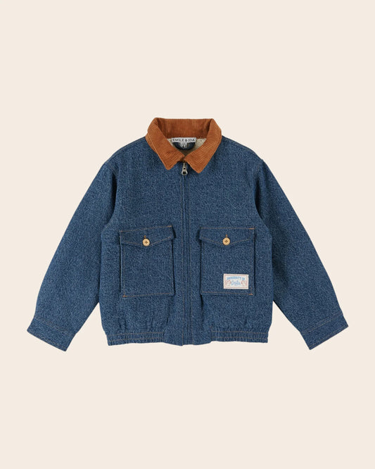 denim fleece- lined jacket