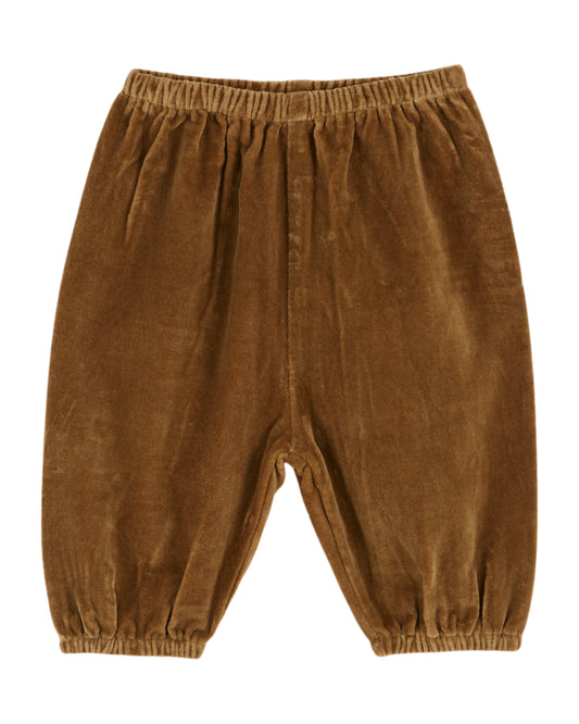 bronze velvet trousers