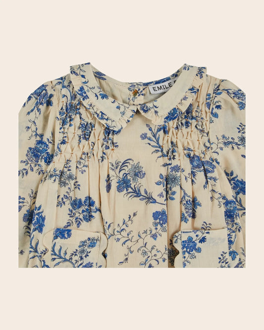 blue orchid smocked romper