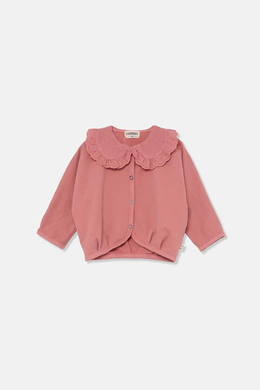 soft fleece baby jacket | rose